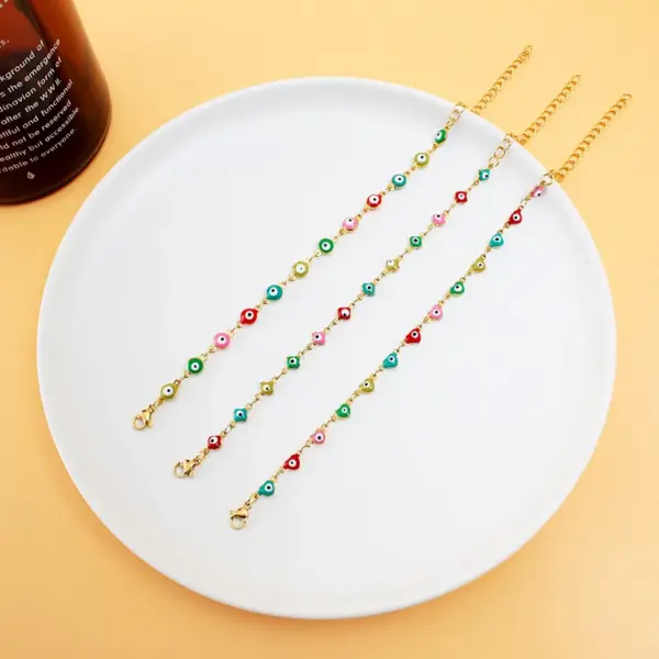 Fashion Eye 304 Stainless Steel No Inlaid Bracelets In Bulk