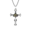 oly-a76e78ad9cb032b5b55d2158e45d7309 Wholesale Chiba European and American Horus Eye of God Thai silver cross necklace boys trendy retro high street personality pendant