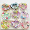 Wholesale Acrylic Hand-painted Candy Heart Color Hollow Love Beads