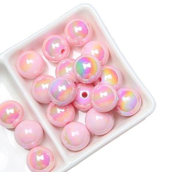 Wholesale Card 16 acrylic color-plated beads hand-painted beads ovule diy bracelet loose beads mobile phone chain car accessories