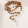 Wholesale Color-made Wooden Beads Cross Rosary Communion Baptism