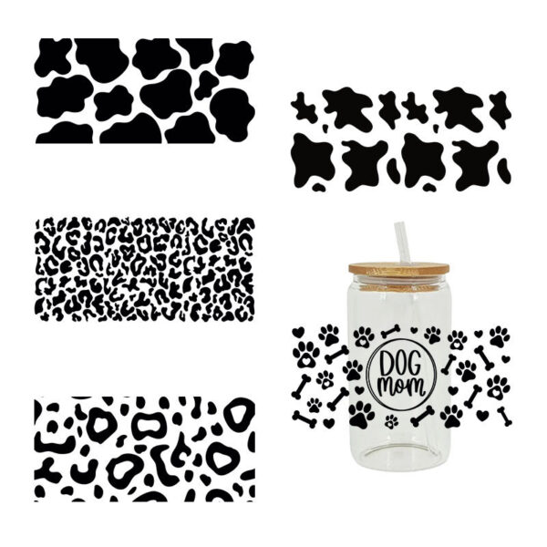 oly-a78bb653c6243a039b25163d13e23884 Wholesale New leopard print UV Cup sticker crystal logo pattern 23 cmX11cm in stock