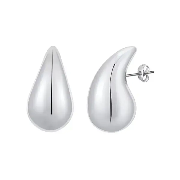 Wholesale 1 Pair Simple Style Water Droplets Plating Stainless Steel Ear Studs