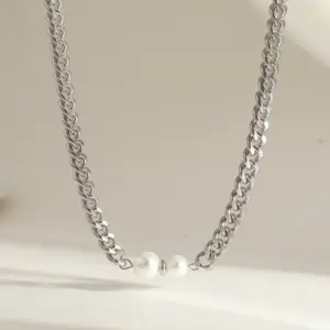 1-Length 40+5CM-Necklace / Steel Color