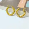 Wholesale 1 Pair Ins Style U Shape Geometric Plating Stainless Steel 18k Gold Plated Earrings