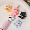 Wholesale Colorful Cute Cat Rubber Beads