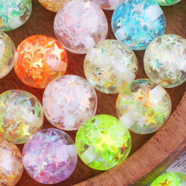 Wholesale Acrylic four-pointed star card loose beads DIY