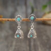 Wholesale Bohemian vintage style patchwork flower earrings