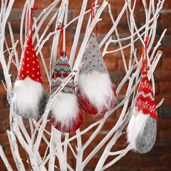 Wholesale Christmas Knitted Hat Forest Old Man Pendant Decoration