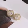 Wholesale Elegant Oval Full Zircon Earrings For Women Geometric Versatile High-End Feeling Style Fashion Jewelry