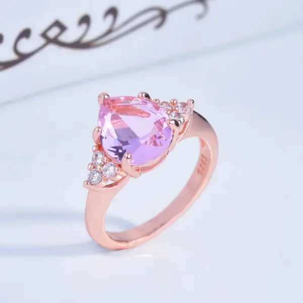Wholesale Jewelry Simple Style Water Droplets Copper Artificial Gemstones Diamond