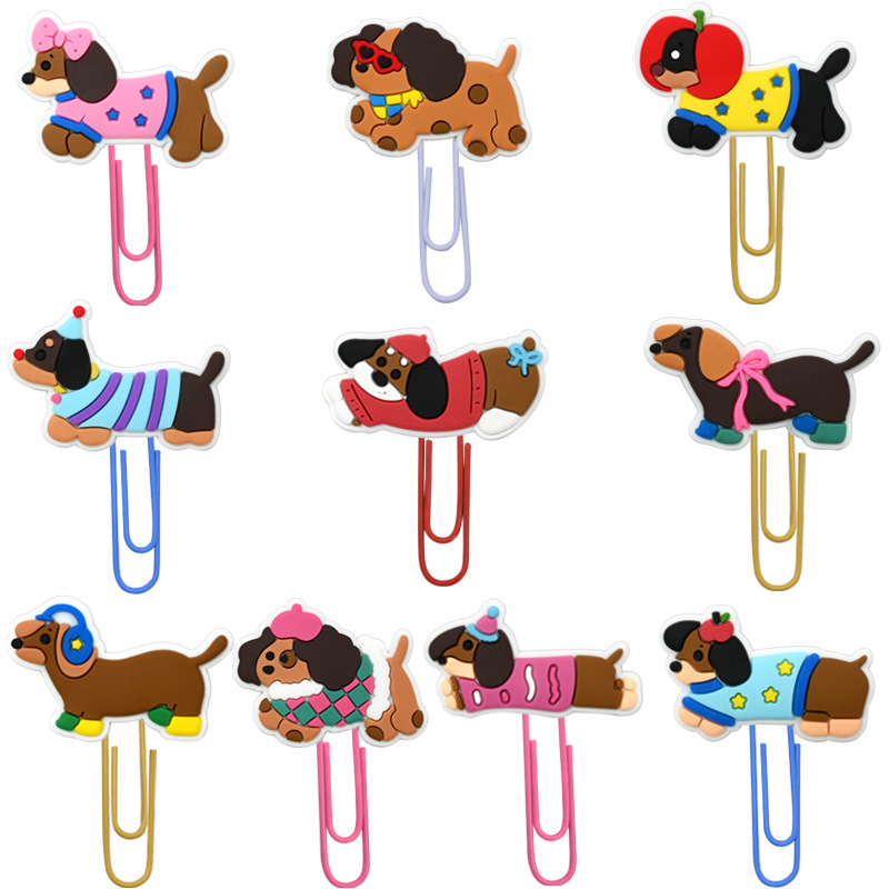 Wholesale Random Cartoon Pet Dog Dachshund Bookmark