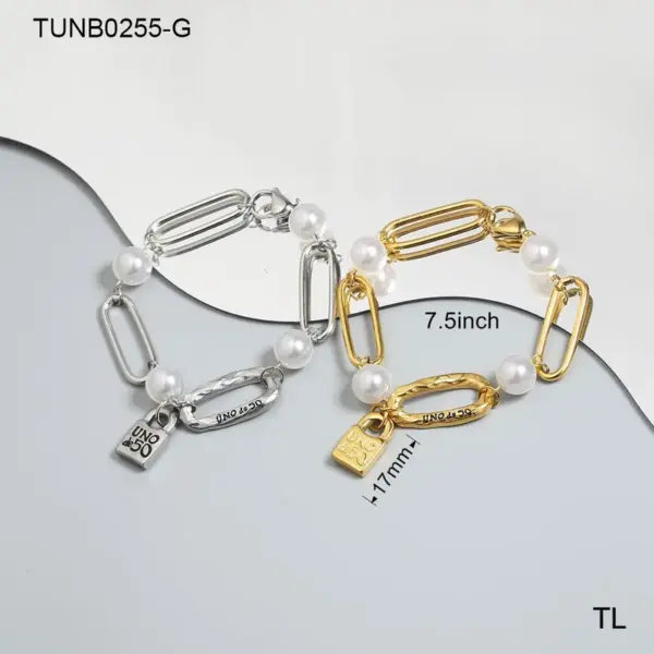 PVD Coated Real Gold Plated 18K Gold Solid Color 304 Stainless Steel Simple Style Streetwear Waterproof Non Tarnish 304 Stainless Steel Bracelets