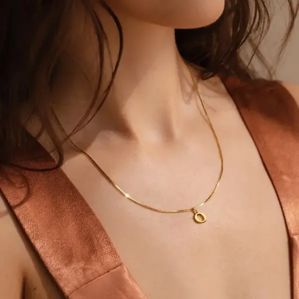 Wholesale Vintage Style Letter Stainless Steel Plating Pendant Necklace