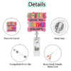 Wholesale Medical and nursing series of care-filled nurse caps, acrylic easy-open buckle, telescopic rotating doctor and nurse ID card buckle, easy-open.