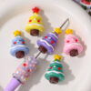 Wholesale Christmas Cartoon Series Through-Hole Rubber Beads