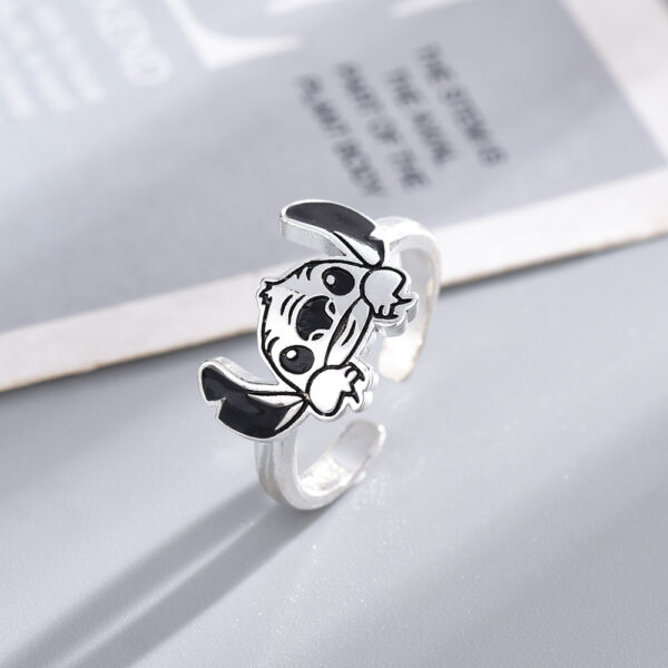 Wholesale Amazon Cross-border New Original Ring Cute Pattern Animation Protagonist Glue Dropping Seiko Opening Adjustable Ring
