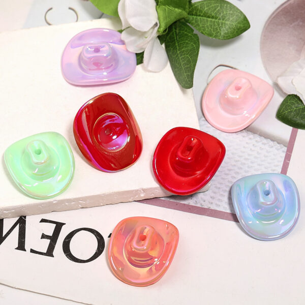 Wholesale Acrylic Western Cowboy Hat Perforated Beaded Hat