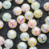 Wholesale 10pcs daisy print acrylic beads