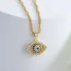 New Style Copper Plating 18k Gold Devil's Eye Pendant Necklace