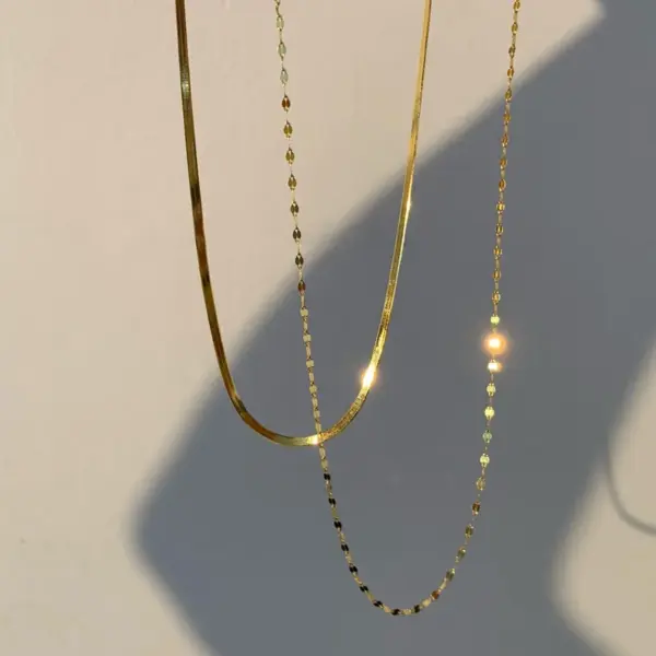 Ion Plating (IP) Lips 304 Stainless Steel Hip-Hop Shiny Waterproof Non Tarnish 304 Stainless Steel Necklace