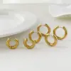 Wholesale PVD Coated Real Gold Plated 18K Gold Geometric 304 Stainless Steel Fashion Waterproof Non Tarnish Earrings