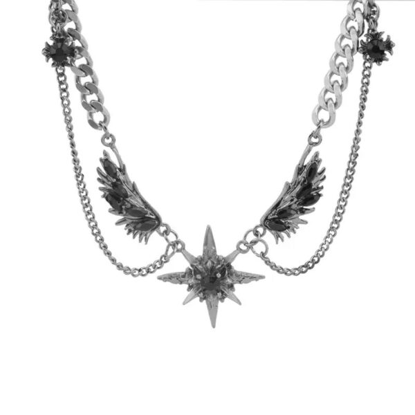 oly-a7e5be29f2771775f59effab5433e37e Wholesale Niche dark gothic style, vintage heavy-duty clavicle chain, choker chain, sweater chain