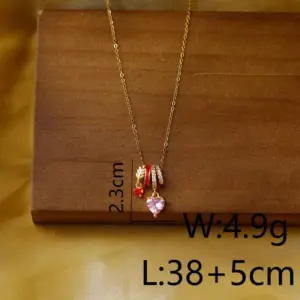 Pink Loving Heart Zircon