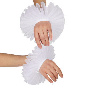 Ruffled wreath pair White