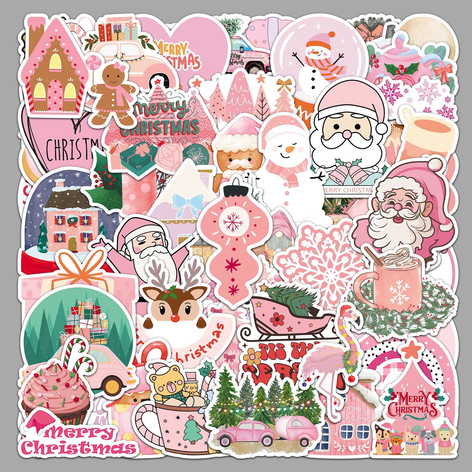 Wholesale Pink Christmas Graiti Stickers