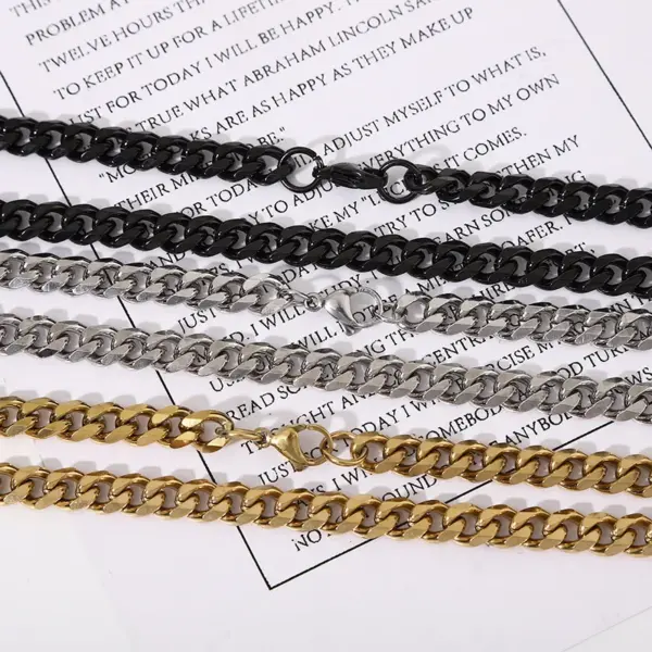 Wholesale Simple Style Solid Color Stainless Steel Plating Necklace 1 Piece