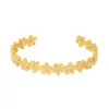 Wholesale 304 Stainless Steel Heart Shape Bow Knot PVD Coated Plated With KC Gold Modern Style Classic Style Commute Gold Bangle
