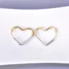 PVD Coated Real Gold Plated 18K Gold Heart 304 Stainless Steel Titanium Steel Waterproof Non Tarnish Earrings