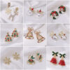 Wholesale Diamond Bell Snowflake Christmas Tree Earrings
