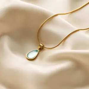 Blue water drop gold x343