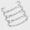 Wholesale Fashion C Shape Letter Stainless Steel Bangle