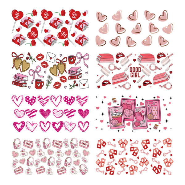 Wholesale Uv Transfer Sticker Glass Cup Crystal Label Crystal Sticker Cross-Border Exclusive for 16oz Glass Cup Special Sticker 23Cmx11Cm