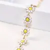 Wholesale Simple Style Flower Copper Enamel Bracelets