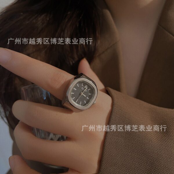 Wholesale [Ring Watch] New Hot Square Ring Watch AliExpress Amazon Foreign Trade Explosions See Time