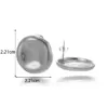PVD Coated Solid Color 304 Stainless Steel Simple Style Waterproof Non Tarnish Ear Studs