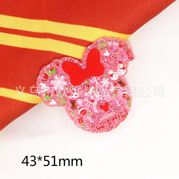 Wholesale Powder Cartoon Christmas Snowman Jewelry Acrylic Pin