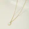 Wholesale Jewelry Elegant Modern Style Irregular Geometric 304 Stainless Steel Zircon 18K Gold Plated Plating Inlay Pendant Necklace Cable Chain