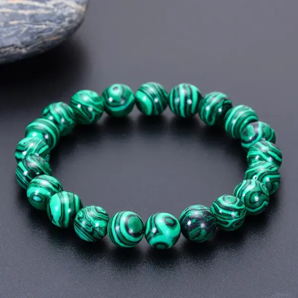 Wholesale Fashion Swirl Pattern Natural Stone Beaded Bracelets 1 Piece