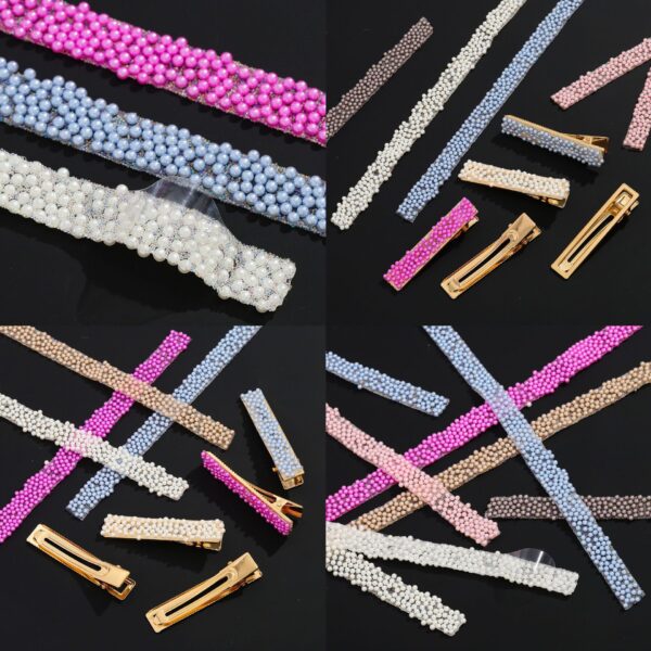 Wholesale Colorful round pearl double-sided hot melt back width 1.5cm adhesive tape