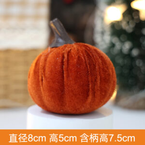 Flocked fabric pumpkin - brown