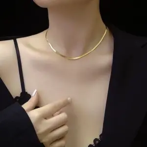 PVD Coated Real Gold Plated 18K Gold Geometric 304 Stainless Steel Fashion Waterproof Non Tarnish 304 Stainless Steel Necklace