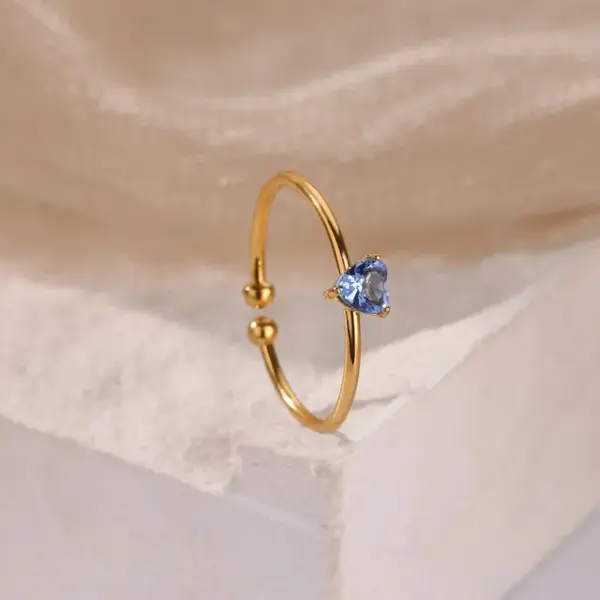 PVD Coated Real Gold Plated Geometric 304 Stainless Steel Simple Style Waterproof Non Tarnish Open Rings