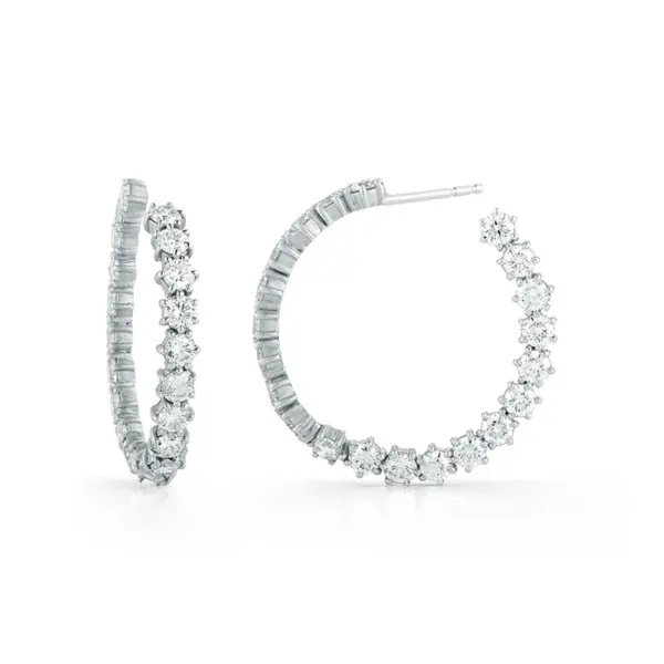 Wholesale 1 Pair Elegant Simple Style Circle Plating Inlay Copper Zircon Ear Studs