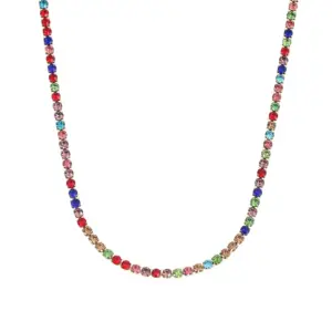 Color 3mm Diamond Gold Necklace