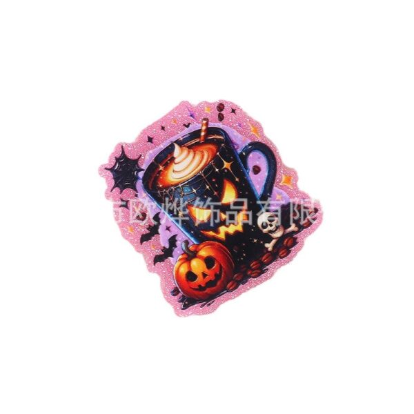 Wholesale New Loose Powder Cartoon Halloween Series Personalized Bag Jewelry Acrylic Pin Croud DIY Patch